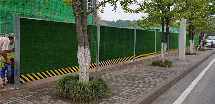重庆公园项目施工草坪围挡